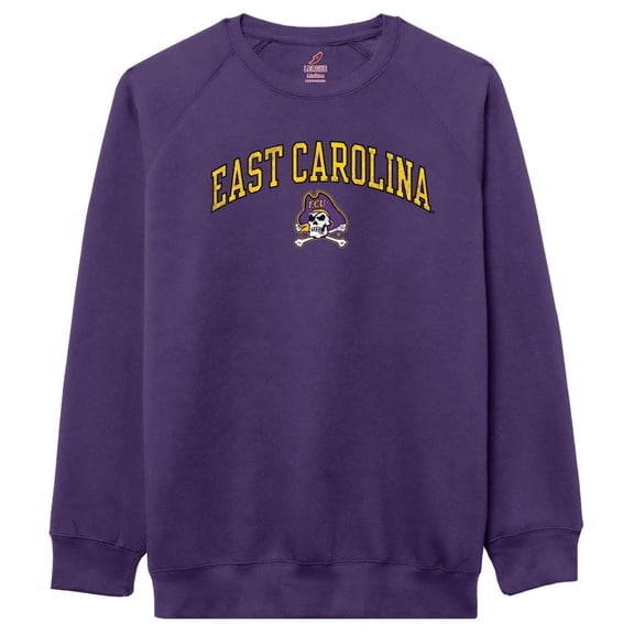 Men's-League Collegiate Wear Purple ECU Pirates Essentials 2.0 Pullover Sweatshirt