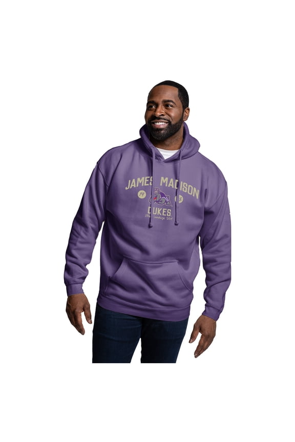 Men's-League Collegiate Wear Purple James Madison Dukes Essentials 2.0 Fleece Pullover Hoodie