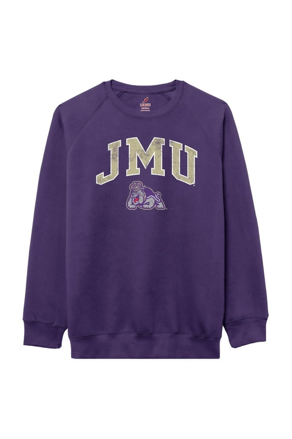 Men's-League Collegiate Wear Purple James Madison Dukes Essentials 2.0 Pullover Sweatshirt