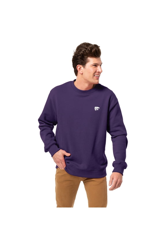 Men's-League Collegiate Wear Purple Kansas State Wildcats Essentials 2.0 Pullover Sweatshirt