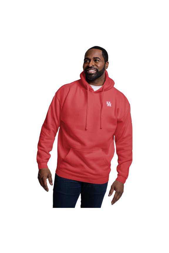 Men's-League Collegiate Wear  Red Houston Cougars Essentials 2.0 Fleece Pullover Hoodie