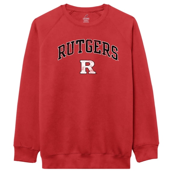 Men's-League Collegiate Wear Scarlet Rutgers Scarlet Knights Essentials 2.0 Pullover Sweatshirt