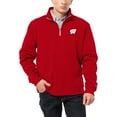 thumbnail image 1 of Men's League Collegiate Wear Red Wisconsin Badgers Essentials 2.0 Fleece Quarter-Zip Jacket, 1 of 1