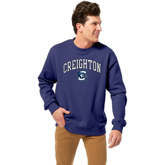 Men's-League Collegiate Wear  Royal Creighton Bluejays Essentials 2.0 Pullover Sweatshirt