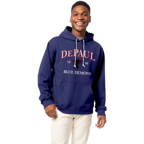 Men's-League Collegiate Wear Royal DePaul Blue Demons Essentials 2.0 Fleece Pullover Hoodie