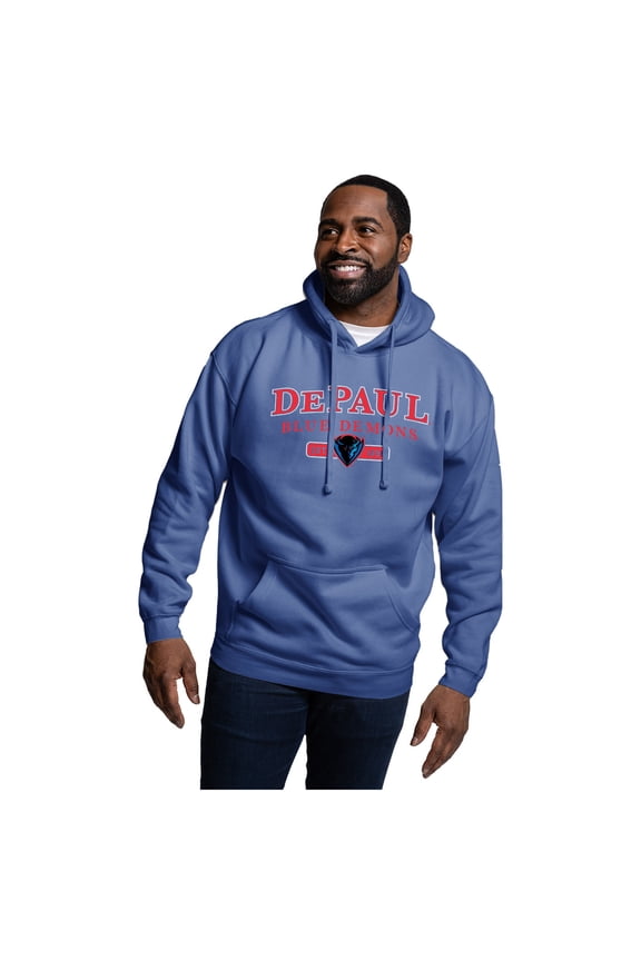 Men's-League Collegiate Wear Royal DePaul Blue Demons Essentials 2.0 Fleece Pullover Hoodie