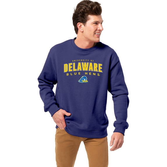 Men's League Collegiate Wear Royal Delaware Fightin' Blue Hens Essentials 2.0 Fleece Pullover Sweatshirt