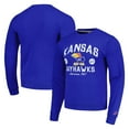 thumbnail image 1 of Men's League Collegiate Wear  Royal Kansas Jayhawks Bendy Arch Essential Pullover Sweatshirt, 1 of 4