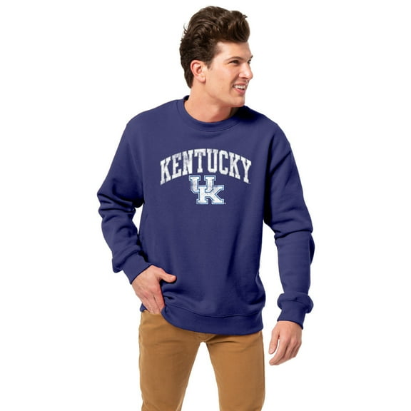 Men's League Collegiate Wear Royal Kentucky Wildcats Essentials 2.0 Fleece Pullover Sweatshirt
