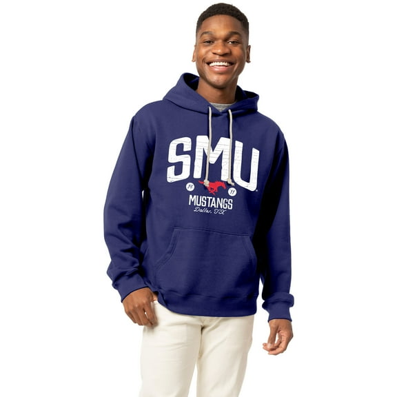 Men's League Collegiate Wear Royal SMU Mustangs Essentials 2.0 Fleece Pullover Hoodie