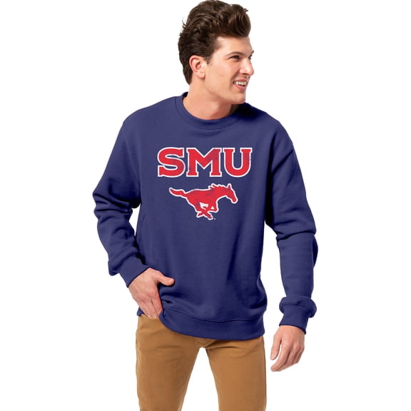 Men's League Collegiate Wear Royal SMU Mustangs Essentials 2.0 Fleece Pullover Sweatshirt
