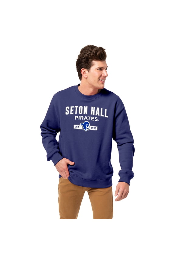 Men's-League Collegiate Wear Royal Seton Hall Pirates Essentials 2.0 Pullover Sweatshirt