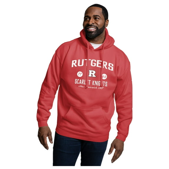 Men's-League Collegiate Wear Scarlet Rutgers Scarlet Knights Essentials 2.0 Fleece Pullover Hoodie