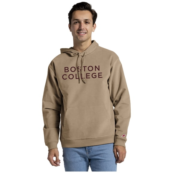 Men's League Collegiate Wear Tan Boston College Eagles Stretch Cord Pullover Hoodie