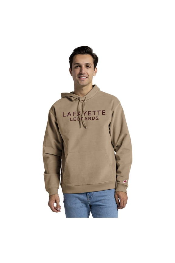 Men's League Collegiate Wear Tan Lafayette College Leopards Stretch Cord Pullover Hoodie