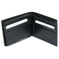 thumbnail image 1 of Men's Leather 9 Credit Card Id Window Bifold Double Bill Black Wallet 4.5 x 3.5 inches, 1 of 3