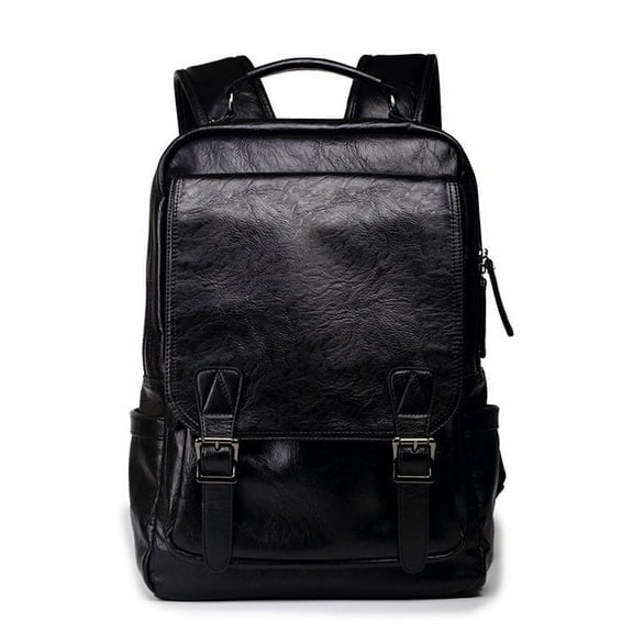 Men's Leather Backpack Shoulder Bag Weekender Travel Laptop Notebook School Bags