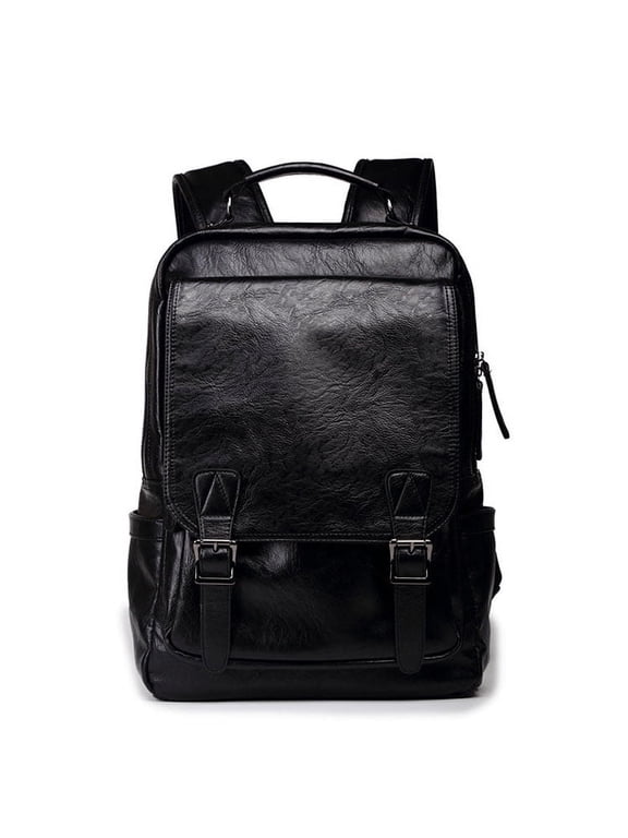 Men's Leather Backpack Shoulder Bag Weekender Travel Laptop Notebook School Bags