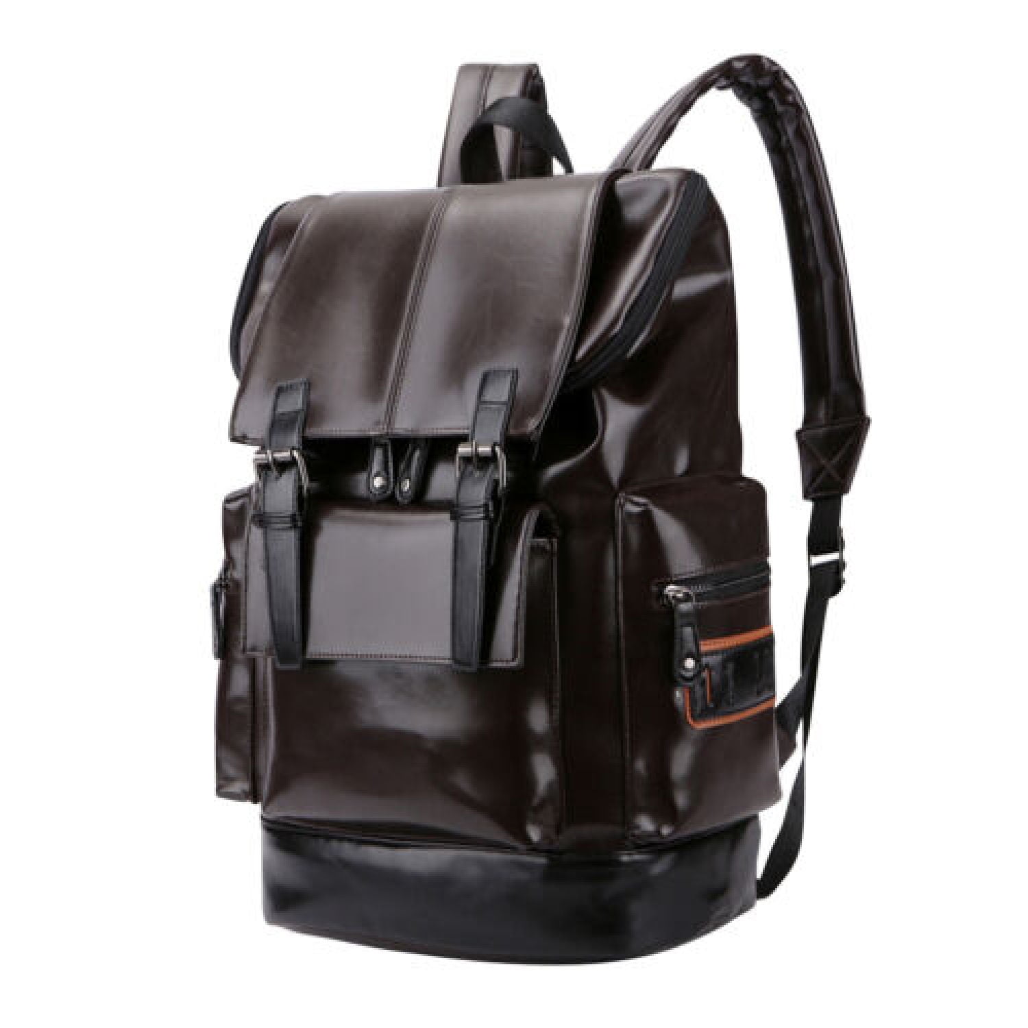 Men's Leather Backpack Shoulder Bag Weekender Travel School Laptop Bags