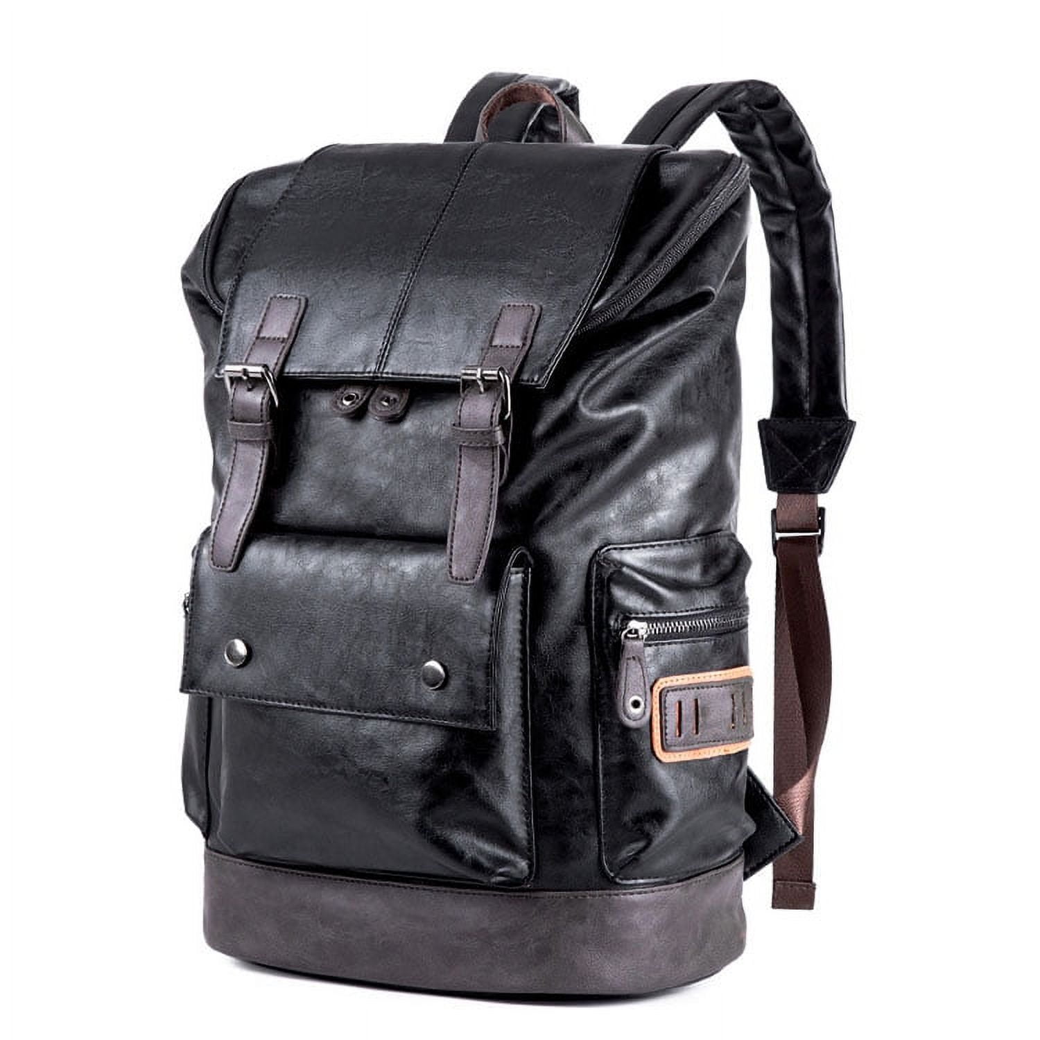 Men's Leather Backpack Shoulder Bag Weekender Travel School Laptop Bags