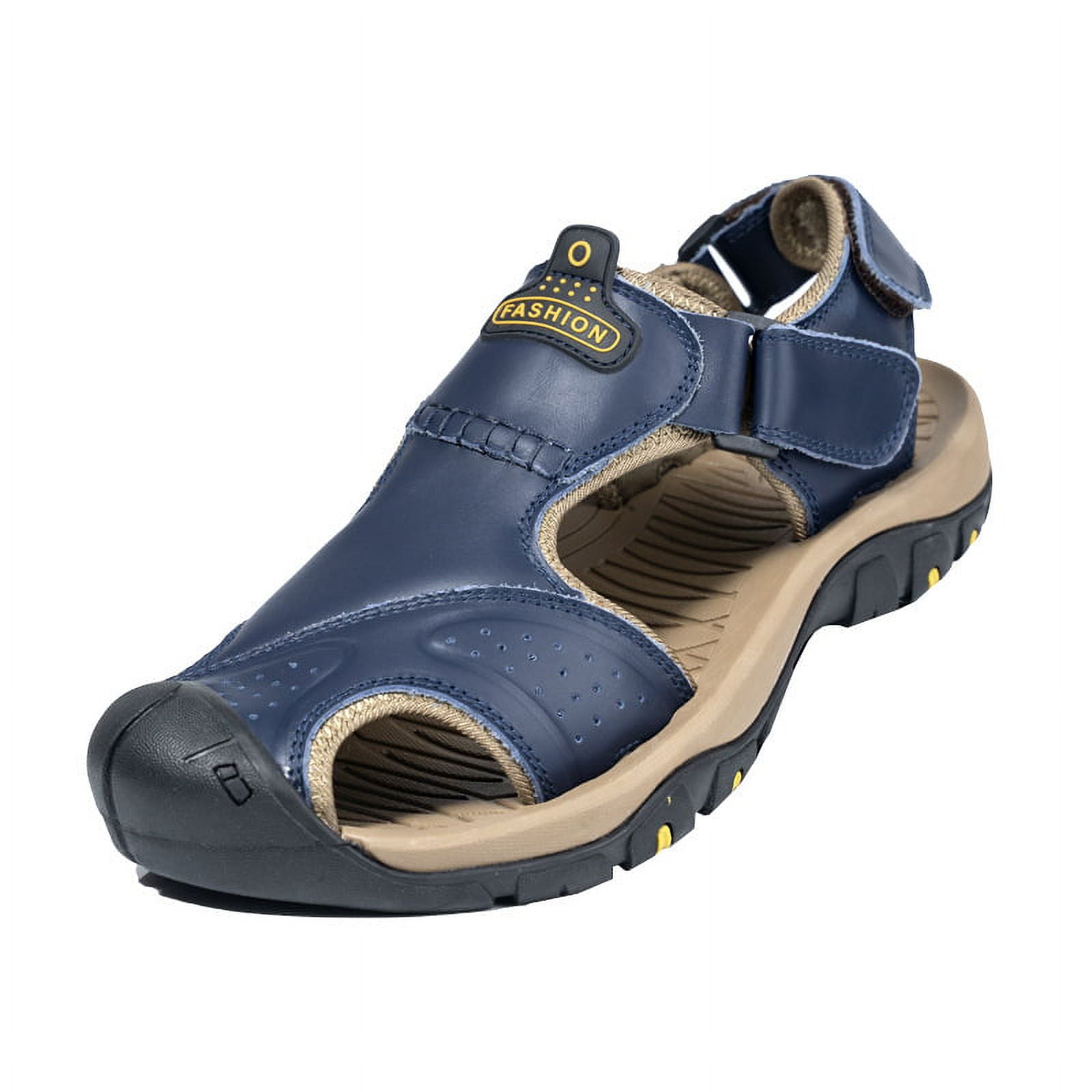 Men's Leather Beach Sandals Hiking Outdoor Water Sports Sandals for ...