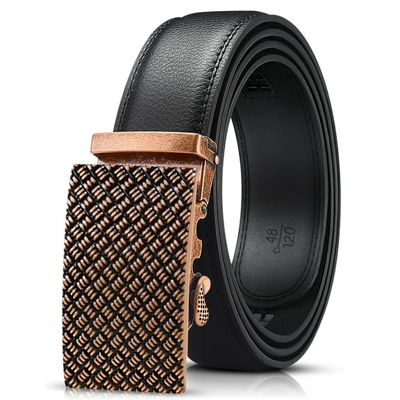Men Belts, Leather Belt for Men's Casual Dress Belt Vintage Black Belt