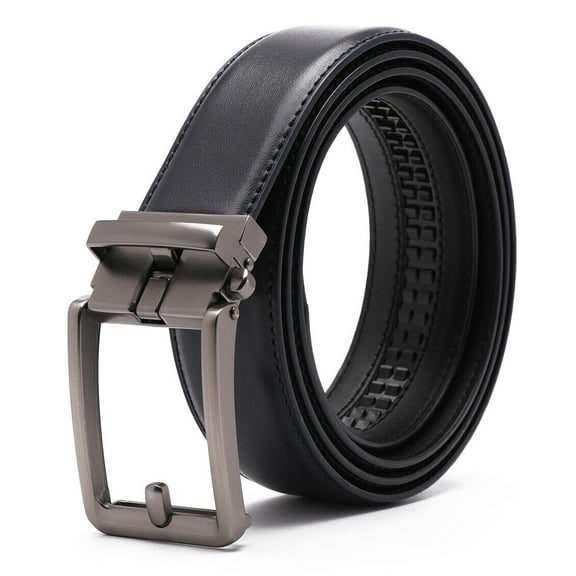 Men's Leather Belts Ratchet Automatic Belt Adjustable 46"