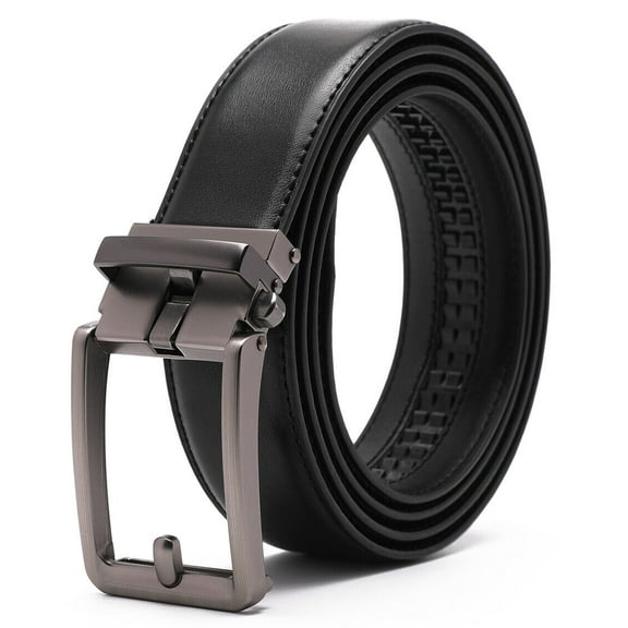 Men's Leather Belts Ratchet Automatic Belt Adjustable 46"