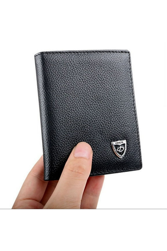 Men's Leather Bifold ID Credit Card Holder Wallet Small Purse Billfold Thin
