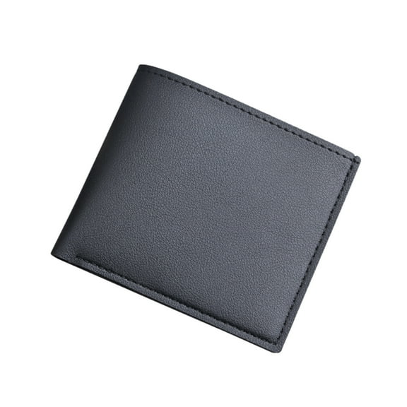 Men's Leather Bifold Wallet Slim Minimalist Credit Card Holder for Men with Money Clip ID Window 6 Card Slots