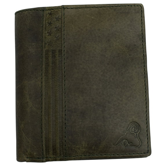 Men's Leather Big Hipster Bifold Wallet USA Series RFID Blocking