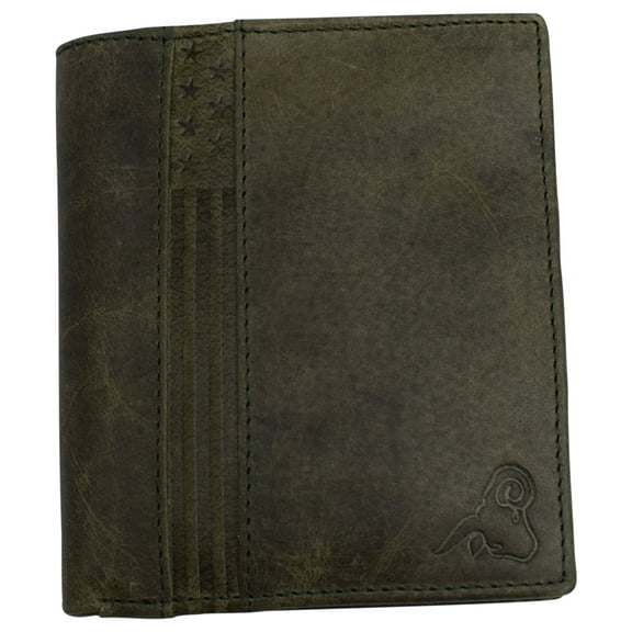 Men's Leather Big Hipster Bifold Wallet USA Series RFID Blocking