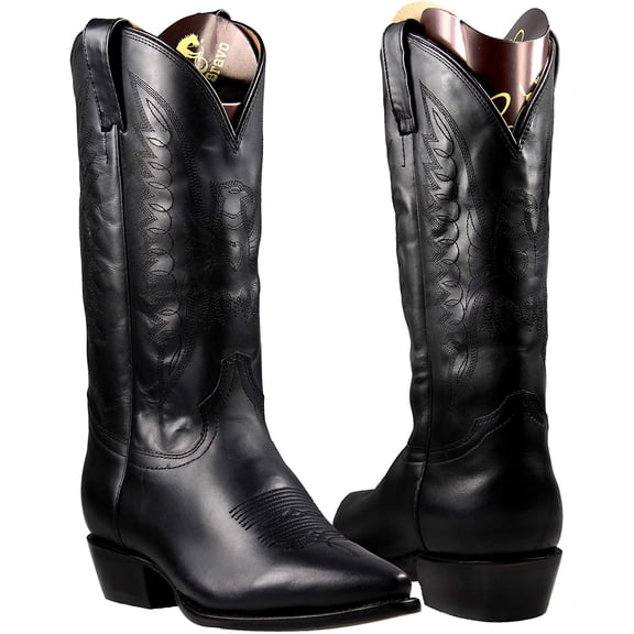 Grasso Men's Cowboy Boots Confort Western Tall, Black, [Size 10]