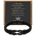 thumbnail image 1 of Men's Leather Bracelet Braided Wristband With Clasp Stylish Handmade Accessory For Casual And Formal Wear Comfortable Durable Design For Everyday Use, 1 of 3