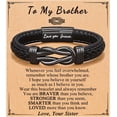 thumbnail image 1 of Men's Leather Bracelets Men's Birthday Gifts Graduation Gifts Father's Day Back to School Gifts Christmas Gifts, 1 of 5