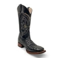 thumbnail image 1 of Men’s Leather Cowboy Boot Square Toe Embossed Python Print, 1 of 7