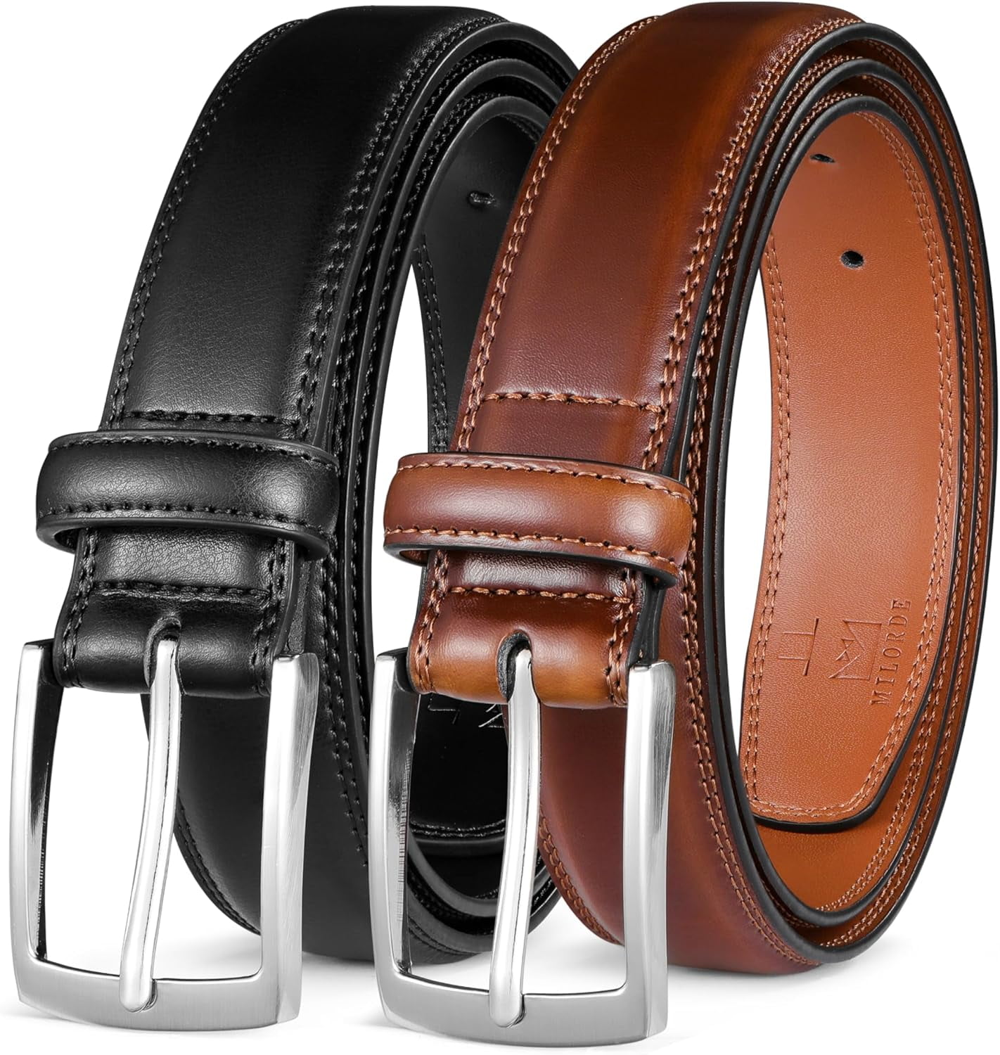 Mens Leather Dress Belt Pebble Grain Leather Dress Belt With Pin Buckle Black/Brown Mens Leather Dress Belt Pebble Grain Leather Dress Belt With Pin Buckle Black/Brown