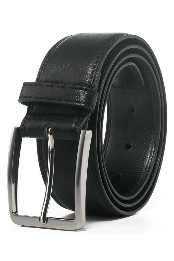 Men's Leather Dress Belt with Single Prong Buckle Belts for Men,1.5 inch Wide