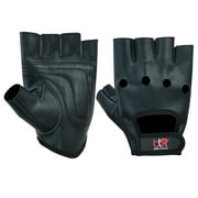 Mens Leather Driving Gloves Fingerless Bus Driver Gloves Vegan Pu Leather Half Finger Fashion Classic Gloves New Black-M
