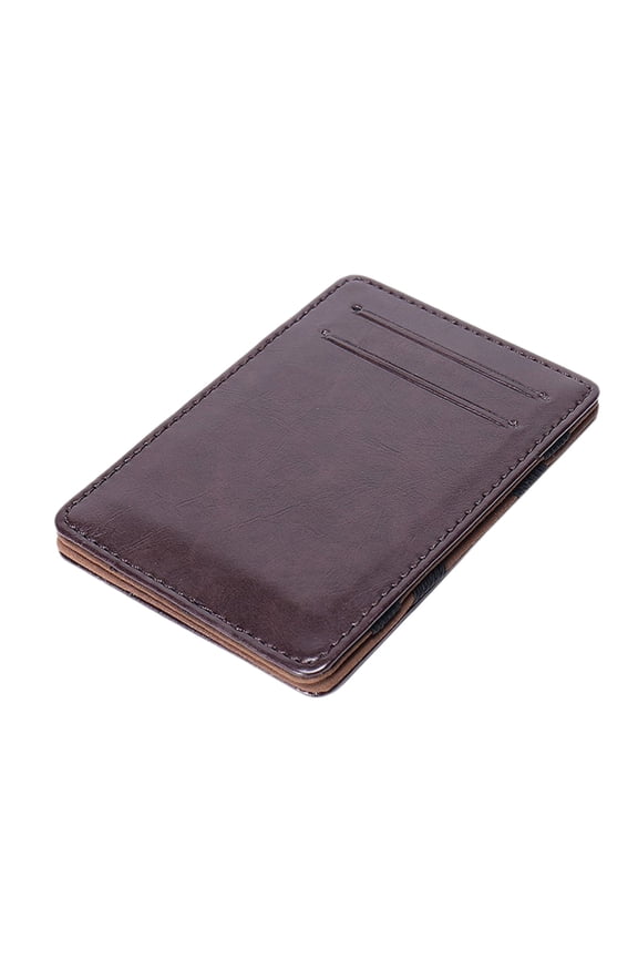 Men's Leather Flip Wallet with ID Window and Card Slots for Business and Everyday Use