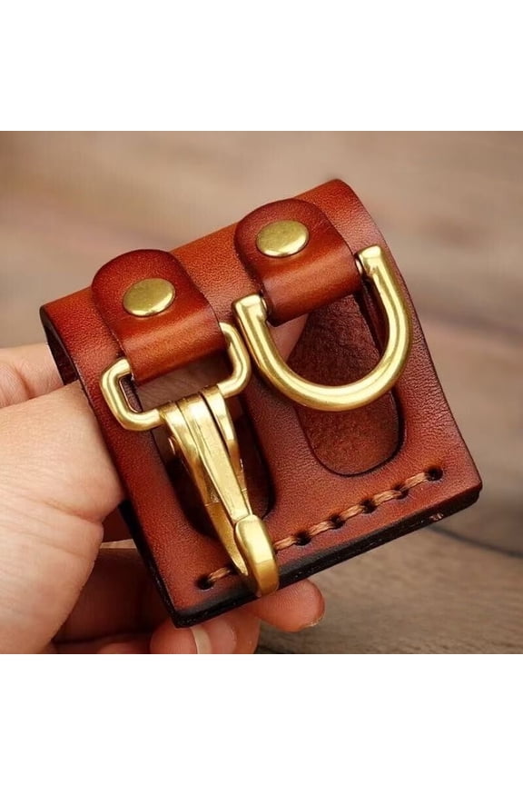 Men's Leather Keychain Leather Belt Key Holder Handmade Accessories