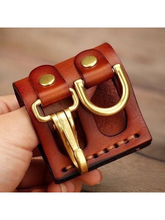 Men's Leather Keychain Leather Belt Key Holder Handmade Accessories