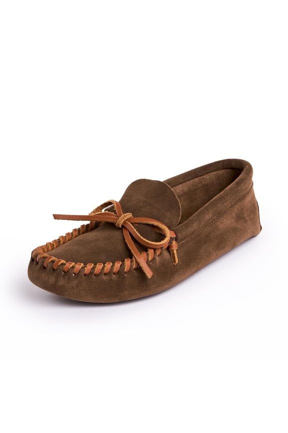 Men's Leather Laced Softsole Moccasin, Autumn Brown, 10.5 M US