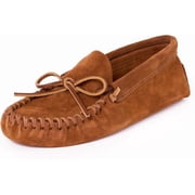 Minnetonka Mens Leather Laced Softsole Moccasin ,Brown,9 M US