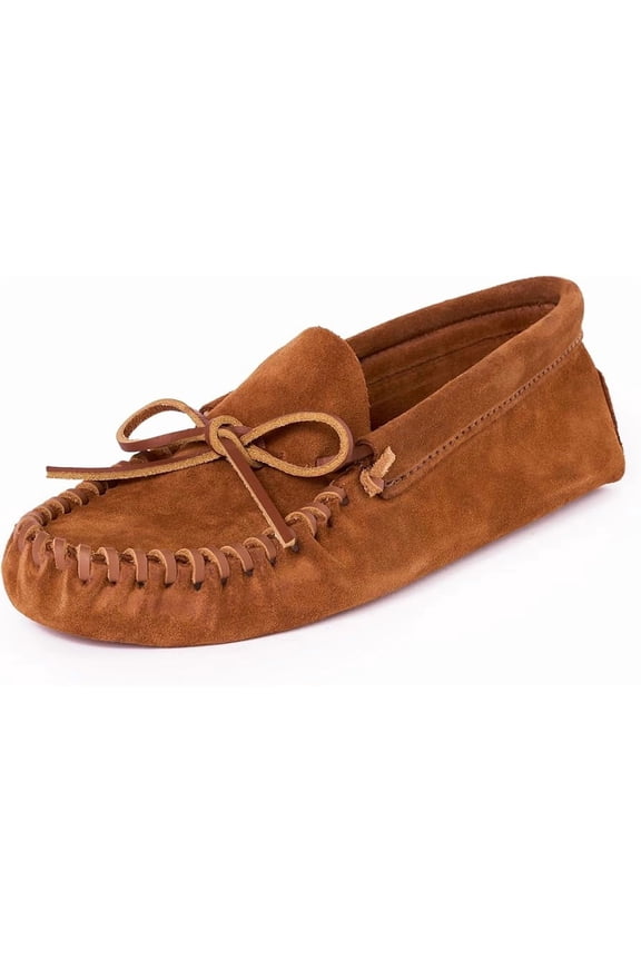 Men's Leather Laced Softsole Moccasin ,Brown,9 M US