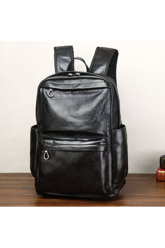 Men's Leather Large Capacity Business Trip Casual And Comfortable Backpack