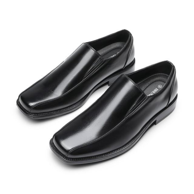 Men's Leather Lined Dress Loafers Shoes BLACK US SIZE 10