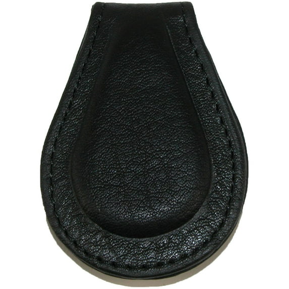 Men's Leather Magnetic Money Clip, Size: one size Black