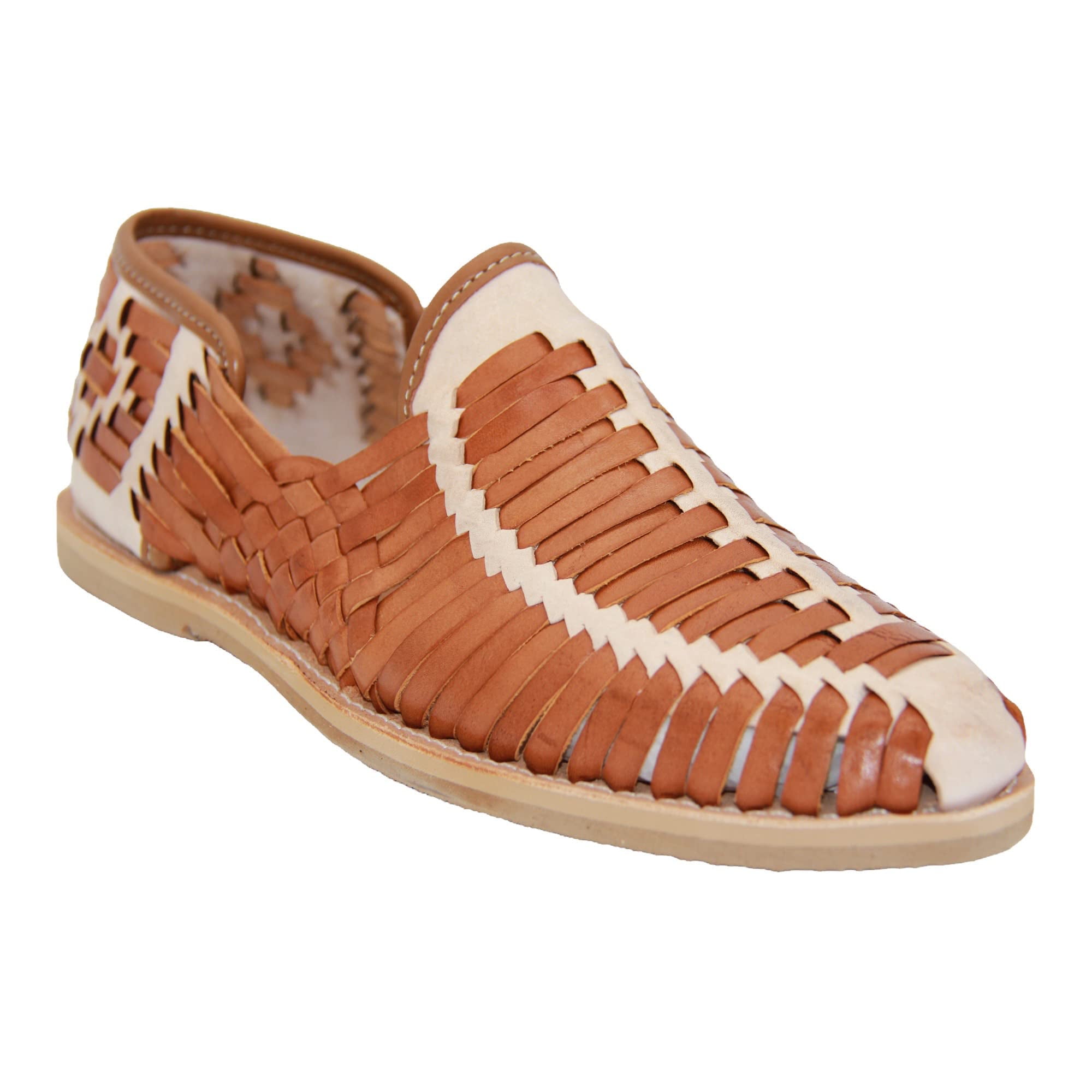 Men s Leather Mexican Huarache Sandal Closed Toe Walmart