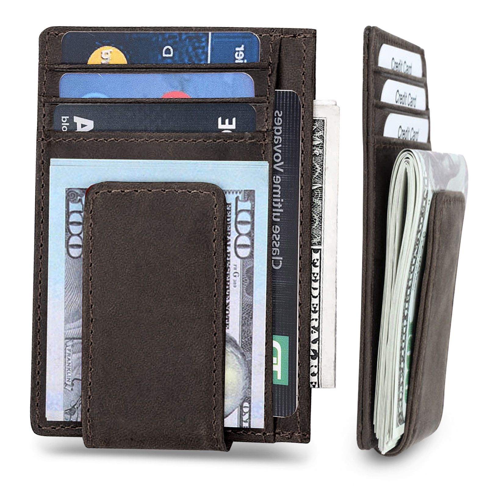 TSV Carbon Fiber Minimalist Wallet for Men & Women, RFID Blocking